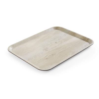 Tác servírovacís melaminovým laminátem se vzorem dřeva, AmerBox, Světlé dřevo, 330x430mm | 508862